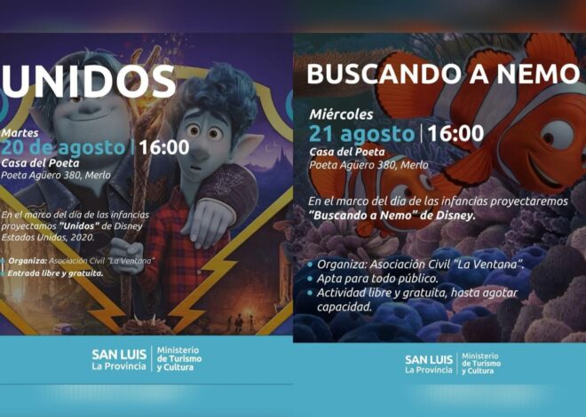 Proyectarán películas infantiles en la Casa del Poeta de Merlo