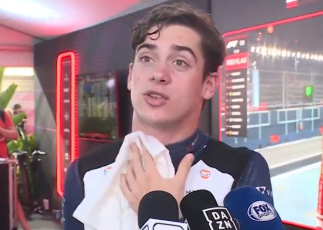 Franco Colapinto, en la Fórmula 1 de Singapur: del malestar por la clasificación a su genuina pasión por Boca