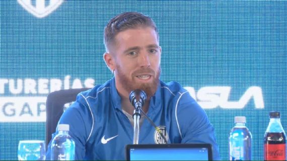 Iker Muniain se entrenó en San Lorenzo y mostró su alegría al ser presentado oficialmente iker
