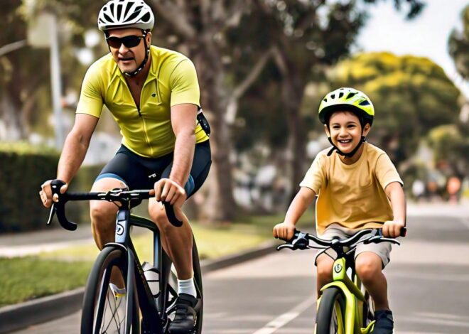 Seguridad infantil y para adultos al pasear en bicicleta Imágen: meta.ai