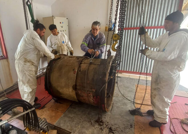 San Luis Agua trabaja en algunos arreglos en el dique La Huertita San Luis Agua trabaja en algunos arreglos en el dique La Huertita