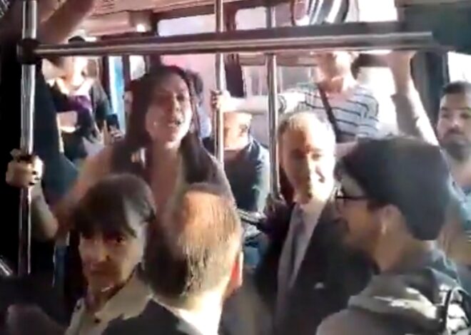 Cánticos e insultos contra Sandra Pettovello y el secretario de Educación&nbsp;en&nbsp;un&nbsp;micro de Aeroparque