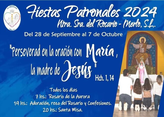 Celebrarán las Fiestas Patronales en honor a Nuestra Señora del Rosario