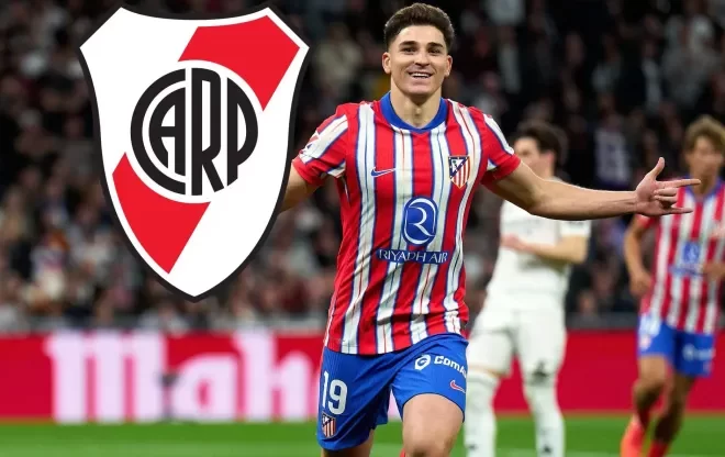 Julián Álvarez no se olvidó de River tras su golazo vs. Real Madrid en el Santiago Bernabéu image