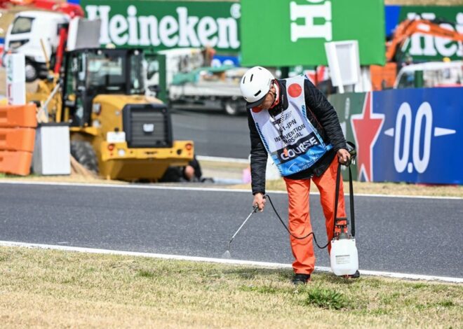 La lluvia podría ayudar a la F1 para terminar los incendios de la hierba en Suzuka