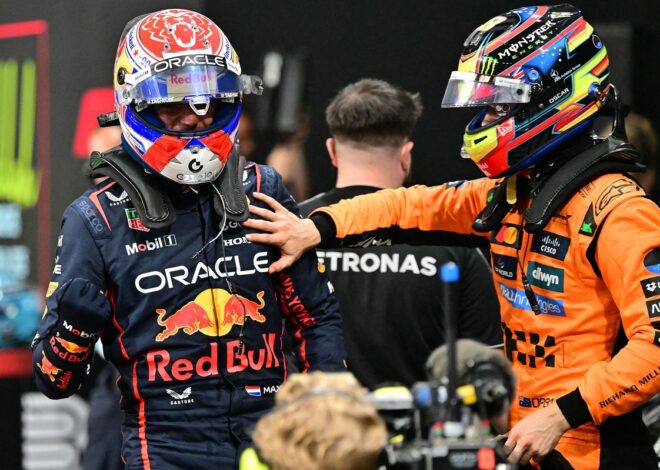 Verstappen ve difícil mantener a Piastri detrás en Yeda