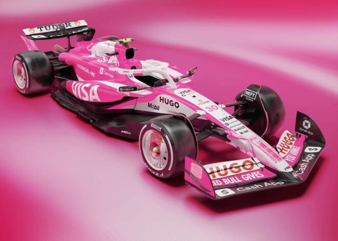 Racing Bulls sorprende con una decoración rosa en Miami Racing Bulls sorprende con una decoración rosa en Miami