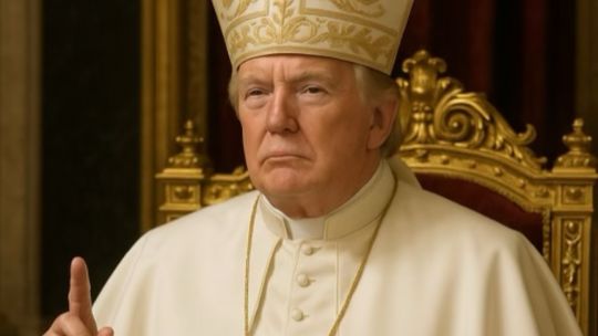Trump se toma en chiste el cónclave y publica&nbsp;una foto vestido de Papa