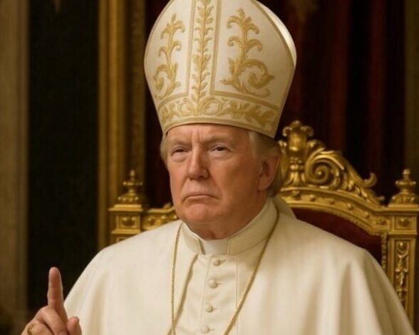 Donald Trump publicó una foto suya vestido como papa