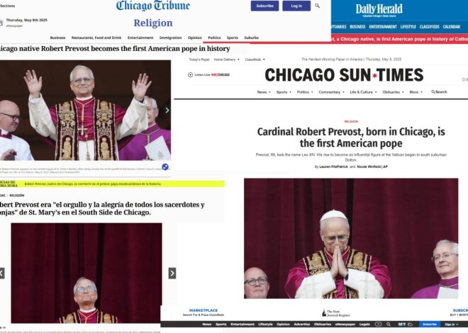 “Nacido en Chicago”: así titularon los principales medios de Illinois el anuncio de Robert Prevost como nuevo Papa