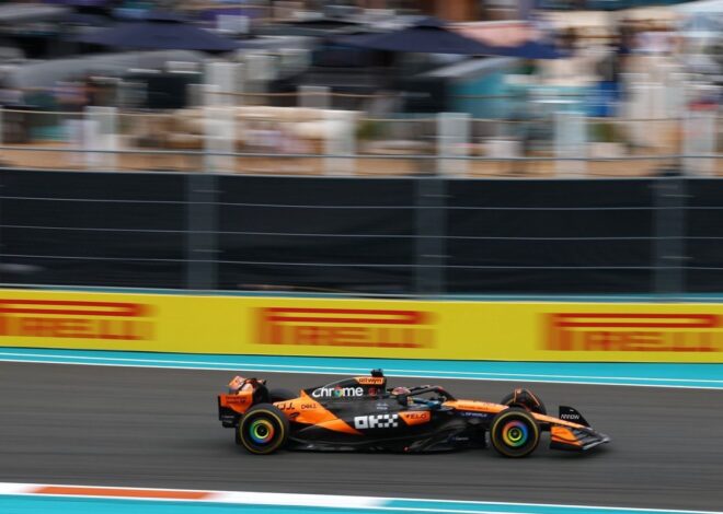 Piastri lidera una FP1 en Miami que terminó con bandera roja
