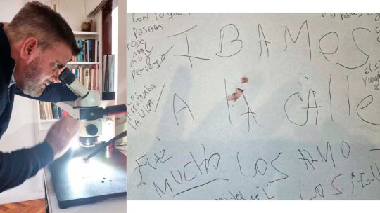 Textos en la escena del crimen Textos en la escena del crimen
