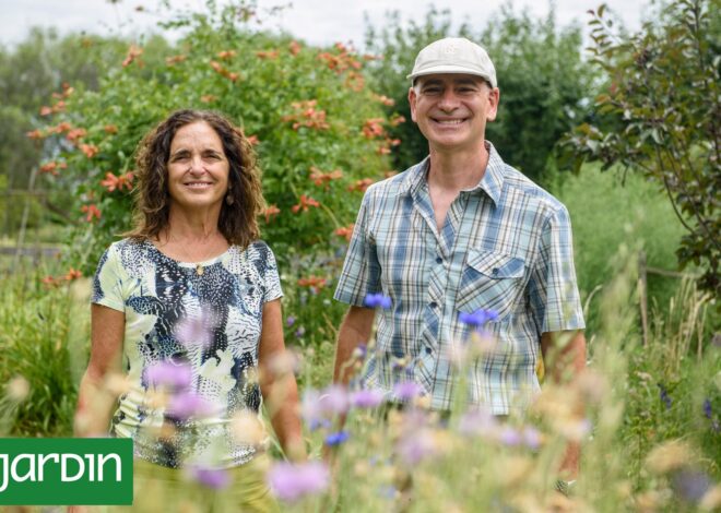 Una original huerta-jardín que incluye gran variedad de plantas, frutales y hasta flores comestibles