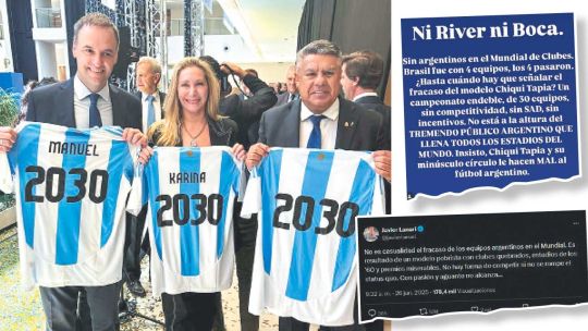 La tensión Milei-Tapia se reactiva por las eliminaciones de Boca y River La tensión Milei-Tapia se reactiva por las eliminaciones de Boca y River