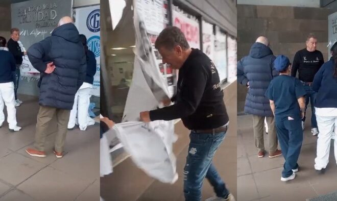 Escándalo con Fraomeni en la Trinidad: rompió carteles y patoteó a una empleada