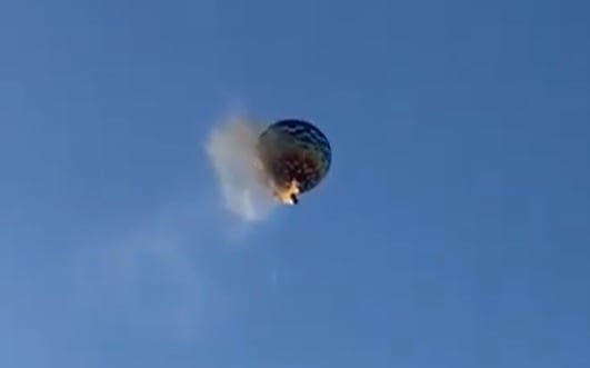 Brasil: se prendió fuego un globo aerostático con 21 personas a bordo