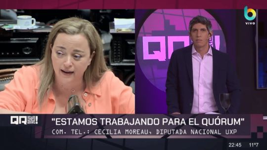 Cecilia Moreau: "Si este miércoles no hay quorum, significará que el Gobierno apretó o compró algún diputado"