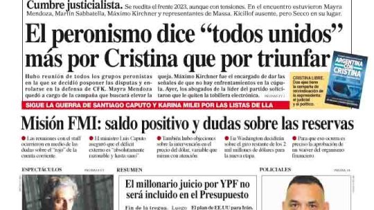 La tapa del Diario PERFIL del sábado 28 de junio de 2025 La tapa del Diario PERFIL del sábado 28 de junio de 2025