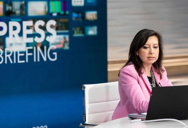 La vocera del FMI enfrió la posibilidad de liberar este viernes USD 2.000 millones como esperaba Caputo