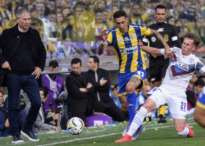 La emoción de Di María en el calentamiento previo: es titular en Rosario Central