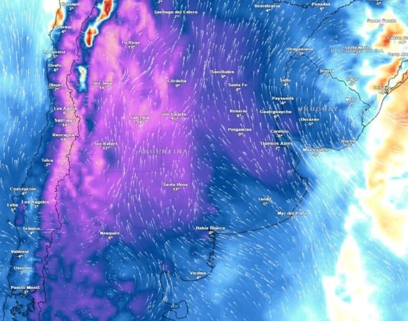 Ciclogénesis en AMBA hoy, en vivo: mapa de lluvias y alerta amarilla este lunes 14 de julio&nbsp;