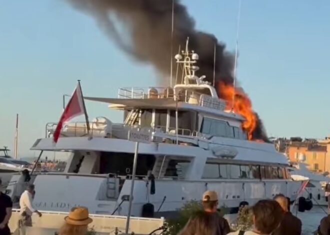 Videos: se incendió el barco de lujo de José Luis Manzano en Saint-Tropez