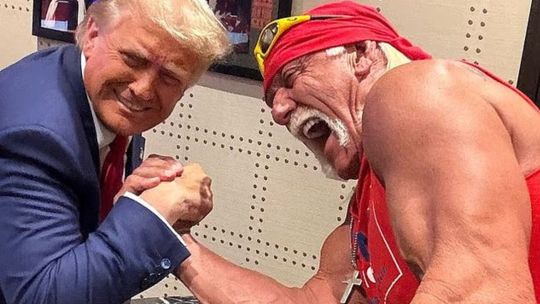 El titán y el "gladiador": Hulk Hogan recibió varios golpes por su amistad con Trump El titán y el "gladiador": Hulk Hogan recibió varios golpes por su amistad con Trump
