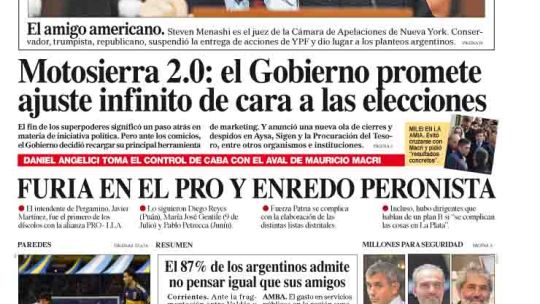 La tapa del Diario PERFIL del sábado 19 de julio de 2025