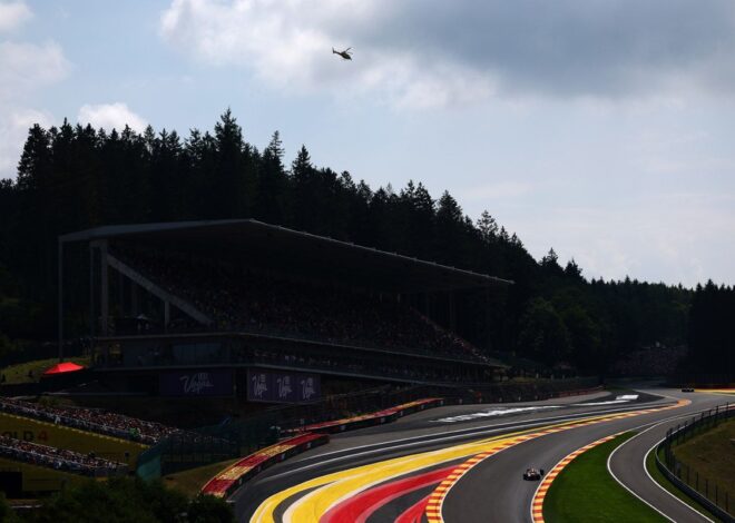La parrilla de salida para la carrera sprint del GP de Bélgica en Spa