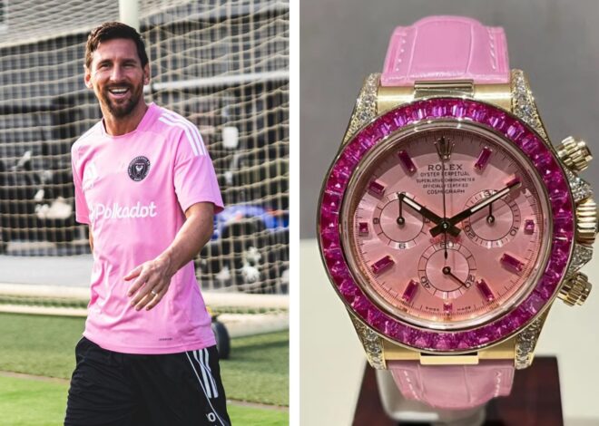 Cuánto cuesta el exclusivo reloj rosa de Lionel Messi: solo hay 10 en el mundo y está bañado en oro puro