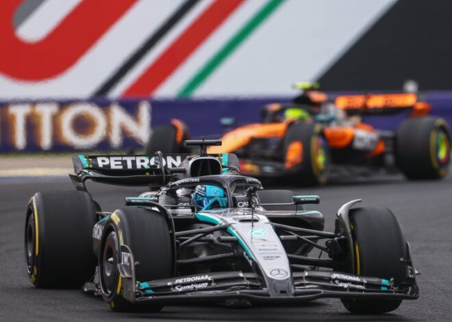 Russell sobre el podio en Hungría: Contento, pero con Leclerc una batalla al límite Russell sobre el podio en Hungría: Contento, pero con Leclerc una batalla al límite
