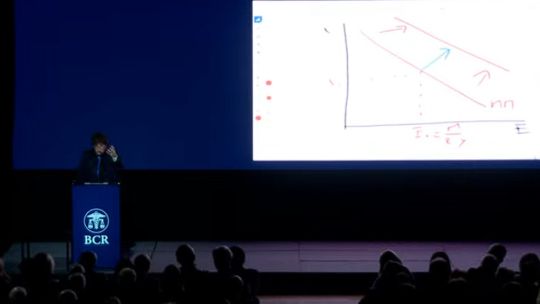 Milei en Rosario: discurso técnico sobre tasas, cuadros manuscritos y "la culpa es siempre kuka" Milei en Rosario: discurso técnico sobre tasas, cuadros manuscritos y "la culpa es siempre kuka"