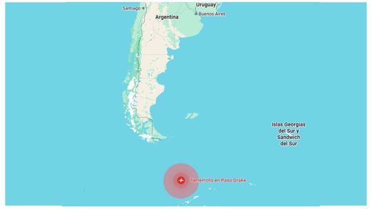 Un terremoto de magnitud 7,5 estremeció el estrecho del pasaje de Drake entre Sudamérica y la Antártida Un terremoto de magnitud 7,5 estremeció el estrecho del pasaje de Drake entre Sudamérica y la Antártida