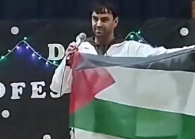 Jorge Macri sancionará a un docente que homenajeó a los maestros de Gaza con una bandera de Palestina Jorge Macri sancionará a un docente que homenajeó a los maestros de Gaza con una bandera de Palestina