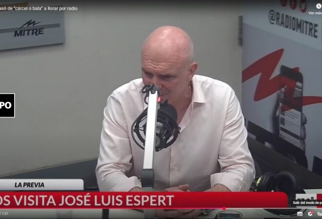 Espert pasó de "cárcel o bala" a llorar por radio Espert pasó de "cárcel o bala" a llorar por radio