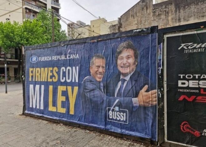 Bussi se apropia de la imagen de Milei para su campaña, aunque lo echaron de LLA Bussi se apropia de la imagen de Milei para su campaña, aunque lo echaron de LLA