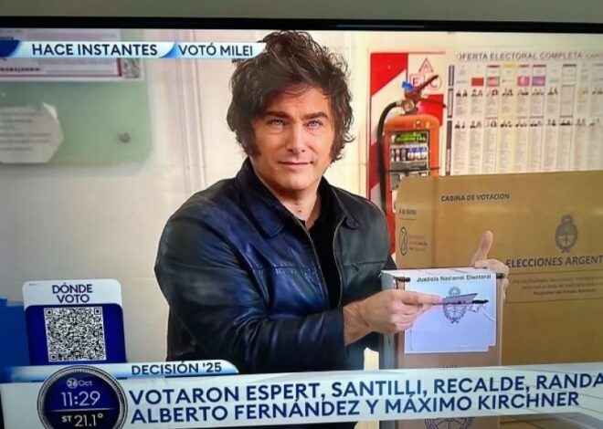 Milei subió una foto editada en la que aparece bronceado, sin papada y sin arrugas