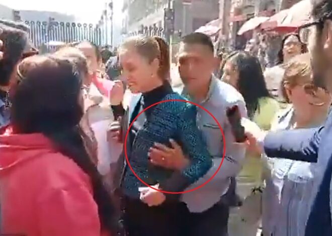 Claudia Sheibaum fue acosada por un hombre que la intentó besar y la tocó durante una recorrida en la Ciudad de México