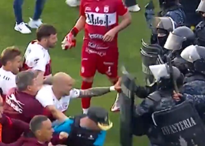 Jugadores de Deportivo Madryn y Morón terminaron a las piñas tras el partido por el acceso a la final del reducido Jugadores de Deportivo Madryn y Morón terminaron a las piñas tras el partido por el acceso a la final del reducido