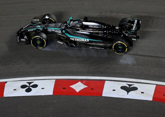 Russell admite que el Mercedes no es tan fuerte en Las Vegas como en 2024
