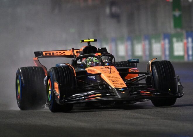 Norris logra la pole en Las Vegas y Colapinto pasa a la Q2 en condiciones muy difíciles Norris logra la pole en Las Vegas y Colapinto pasa a la Q2 en condiciones muy difíciles