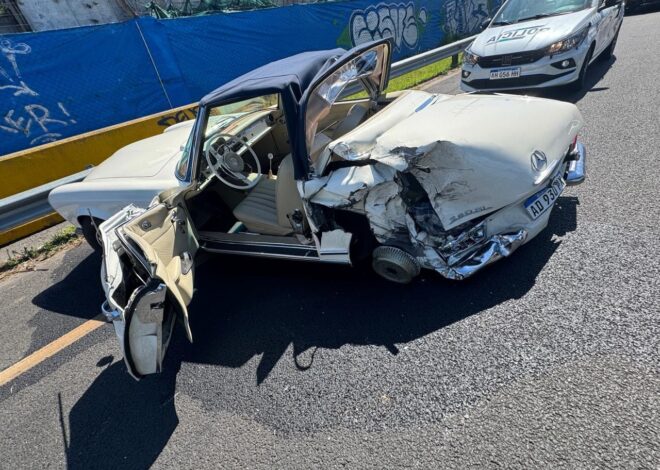 Cómo quedó el auto de colección que chocó en la Panamericana