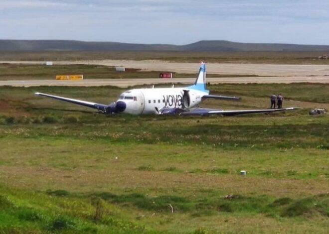 Un avión de la empresa de Nicky Caputo se despistó en Río Grande Un avión de la empresa de Nicky Caputo se despistó en Río Grande