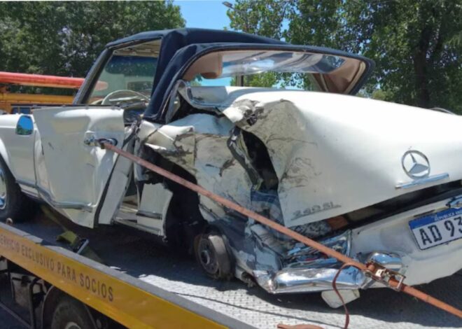 Salió con un Mercedes valuado en US$ 180.000, perdió una rueda en la Panamericana y lo chocaron