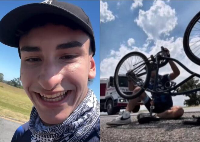 Con latas de atún y una carpa: agarró su bicicleta y pedaleó cuatro días desde Retiro hasta Mar del Plata