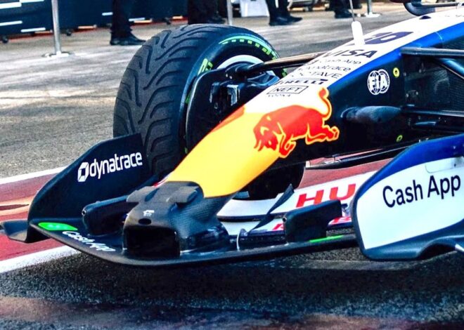 Racing Bulls sorprende con dos flaps en el morro en el test de la F1 en Barcelona