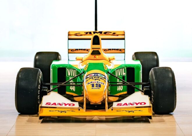 El Benetton de la primera victoria de Schumacher en F1 fue vendido en una subasta millonaria El Benetton de la primera victoria de Schumacher en F1 fue vendido en una subasta millonaria