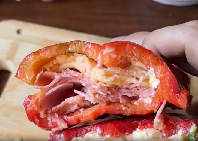 Receta viral del sándwich de morrón para reemplazar la harina: listo en 10 minutos Receta viral del sándwich de morrón para reemplazar la harina: listo en 10 minutos