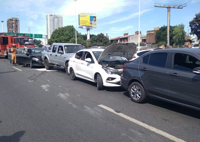 Un choque de siete autos generó demoras en la General Paz: hubo 12 heridos