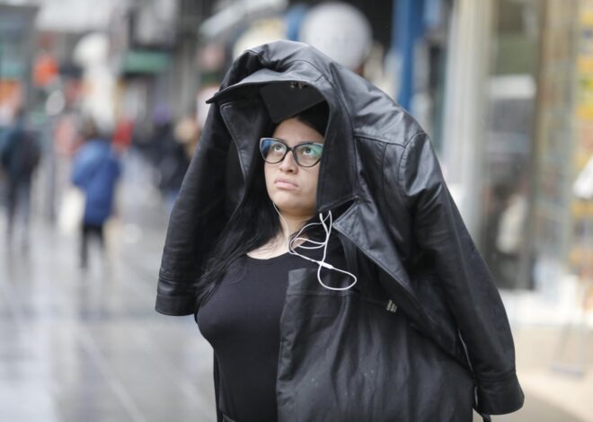 Fuerte temporal de lluvia y viento en la ciudad de Buenos Aires